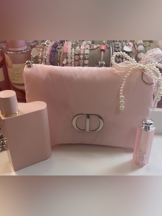 Dior Handbags - Dior Pale Pink CD Logo Cosmetic Pouch